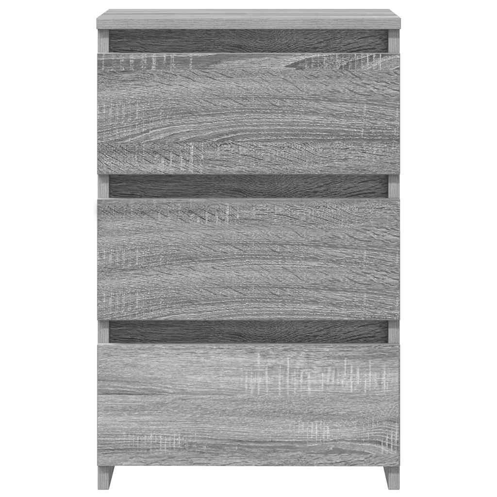 Nachttische 2 Stk. Grau Sonoma 40x35x62,5 cm Holzwerkstoff