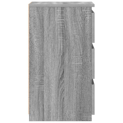 Nachttische 2 Stk. Grau Sonoma 40x35x62,5 cm Holzwerkstoff