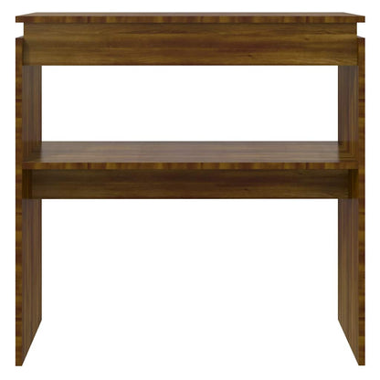 Konsolentisch Braun Eichen-Optik 80x30x80 cm Holzwerkstoff