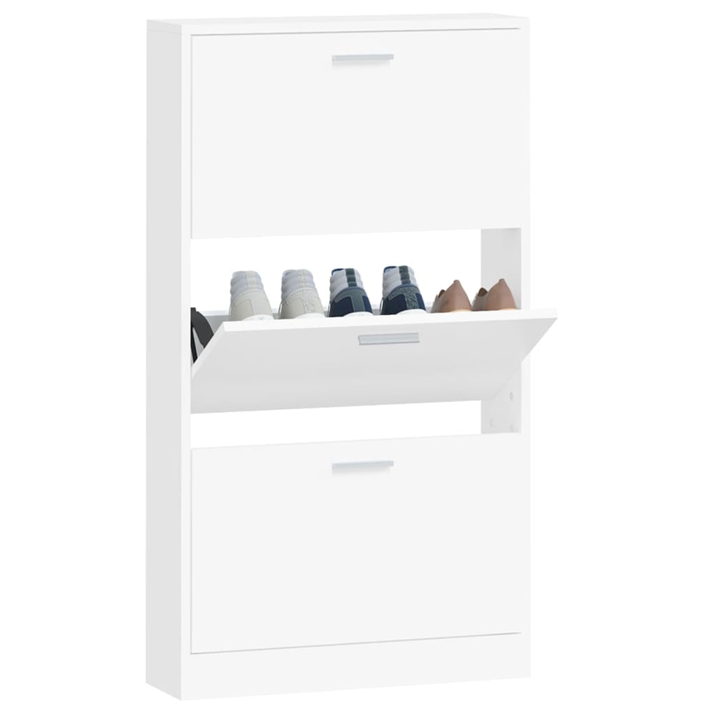 Schuhschrank Weiß 59 x 17 x 108 cm Holzwerkstoff