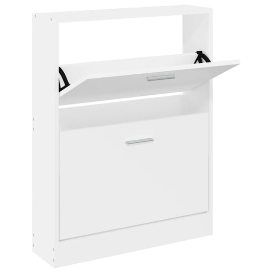 Schuhschrank Weiß 59 x 17 x 81 cm Holzwerkstoff