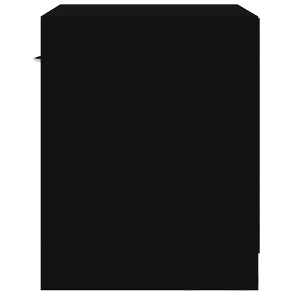 Nachttische 2 Stk. mit Schublade Schwarz