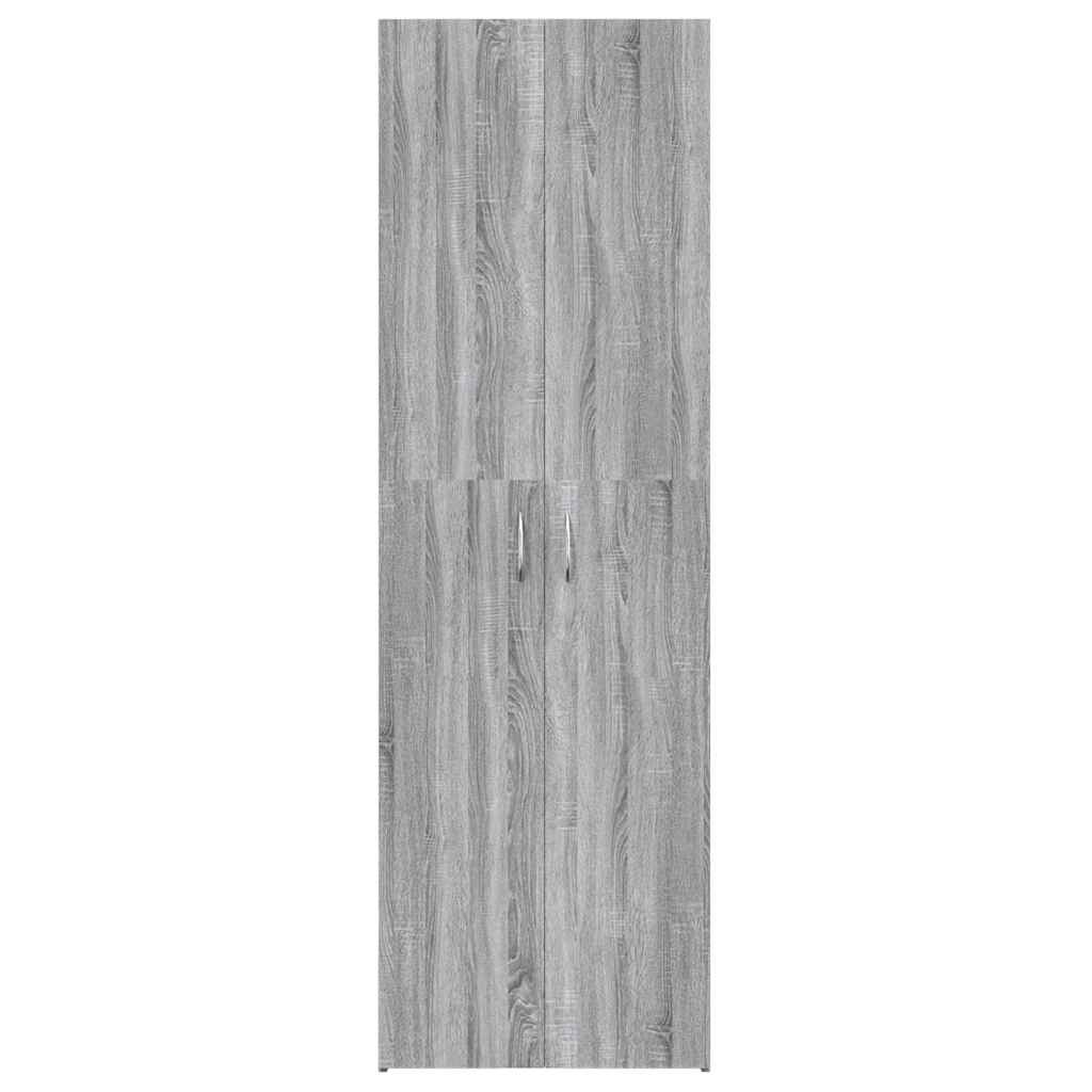 Büroschrank Grau Sonoma 60x32x190 cm Holzwerkstoff