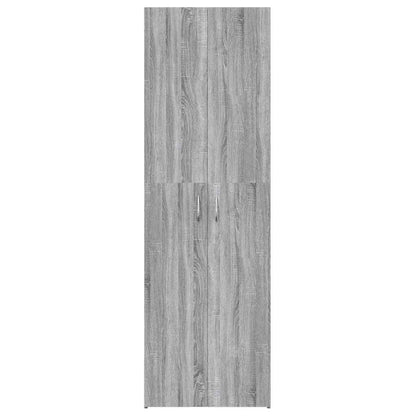 Büroschrank Grau Sonoma 60x32x190 cm Holzwerkstoff