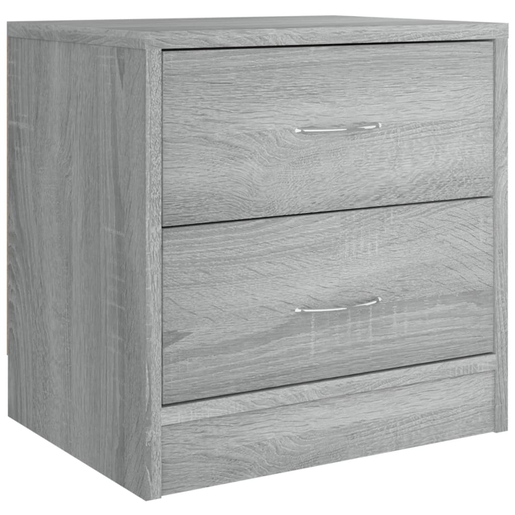 Nachttische 2 Stk. Grau Sonoma 40x30x40 cm Holzwerkstoff