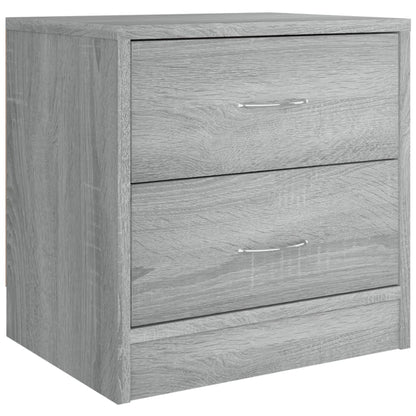 Nachttische 2 Stk. Grau Sonoma 40x30x40 cm Holzwerkstoff
