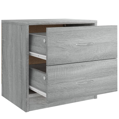 Nachttische 2 Stk. Grau Sonoma 40x30x40 cm Holzwerkstoff
