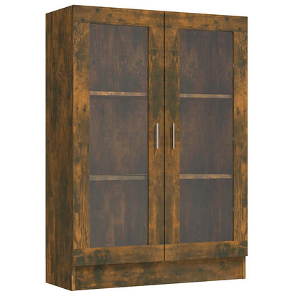 Vitrinenschrank Räuchereiche 82,5x30,5x115 cm Holzwerkstoff
