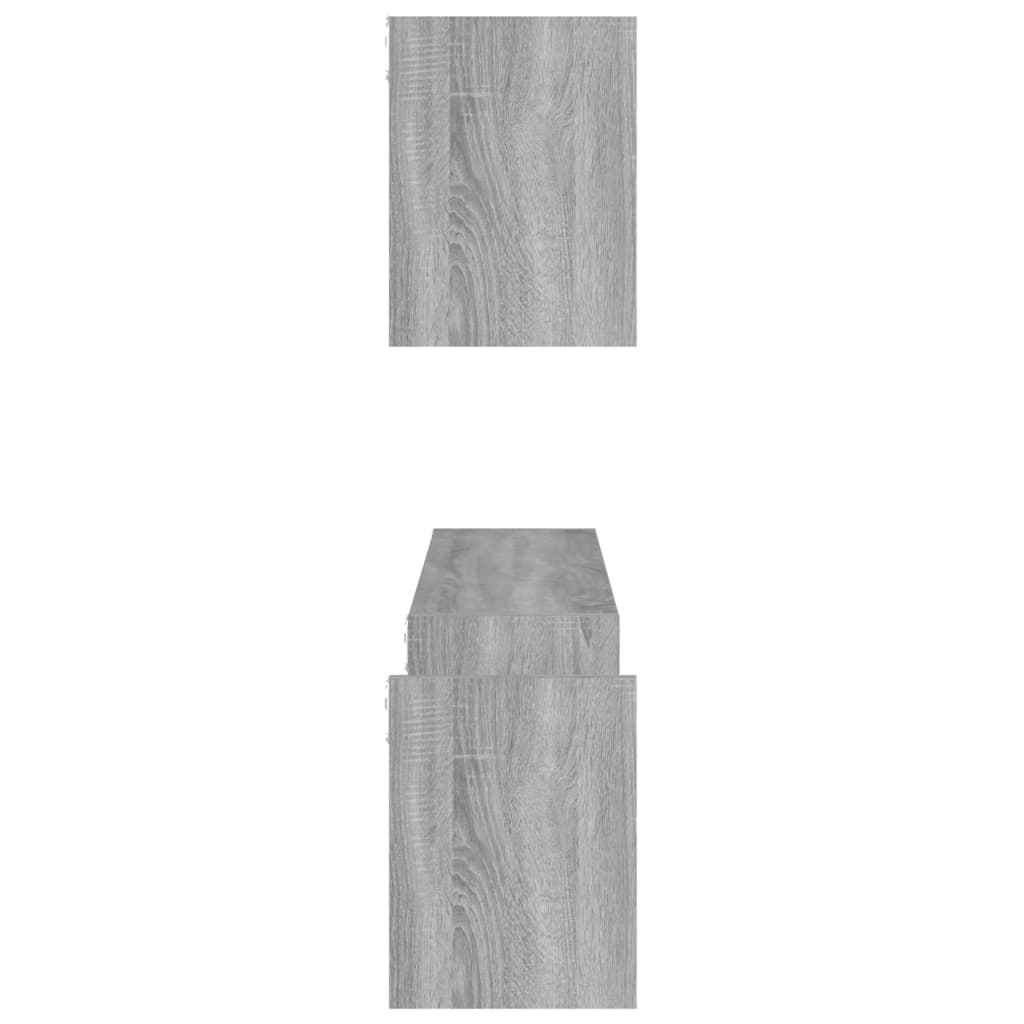 Wandregale 2 Stk. Grau Sonoma 100x15x20 cm Holzwerkstoff