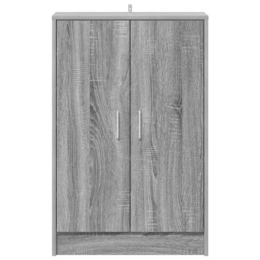 Schuhschrank Grau Sonoma 60x35x92 cm Holzwerkstoff