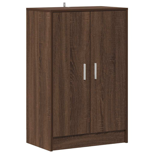 Schuhschrank Braun Eichen-Optik 60x35x70 cm Holzwerkstoff