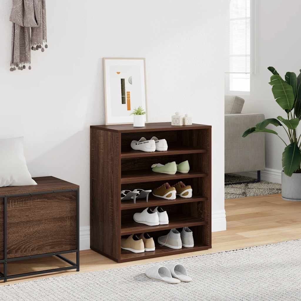 Schuhschrank Braun Eichen-Optik 60x35x70 cm Holzwerkstoff