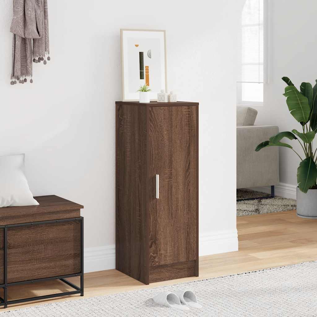 Schuhregal Braun Eichen-Optik 32x35x92 cm Holzwerkstoff