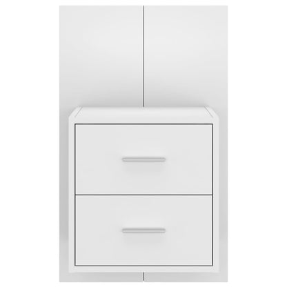 Wand-Nachttisch Hochglanz-Weiß