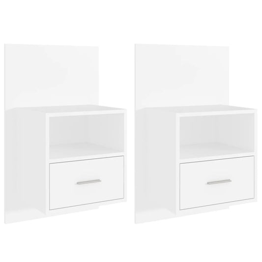 Wand-Nachttische 2 Stk. Weiß