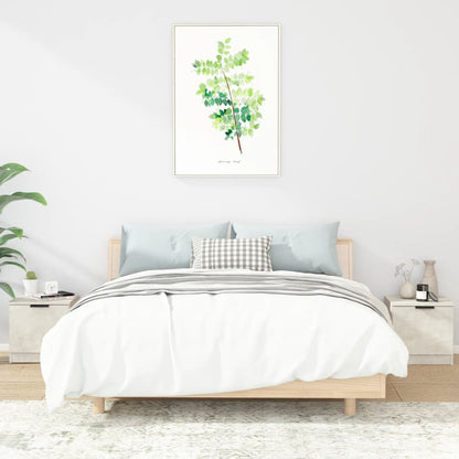 Nachttische 2 Stk. Betongrau 40x39x40 cm