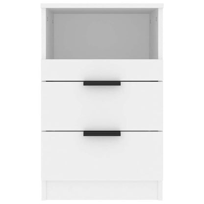 Nachttische 2 Stk. Weiß Holzwerkstoff