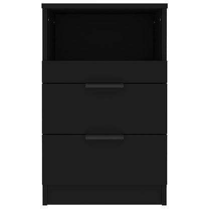 Nachttische 2 Stk. Schwarz Holzwerkstoff