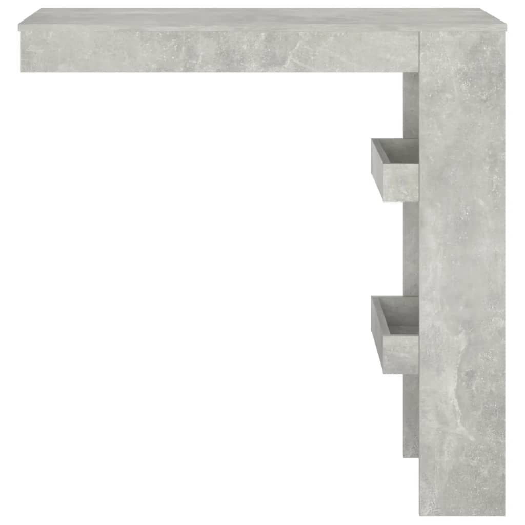 Wand-Bartisch Betongrau 102x45x103,5 cm Holzwerkstoff