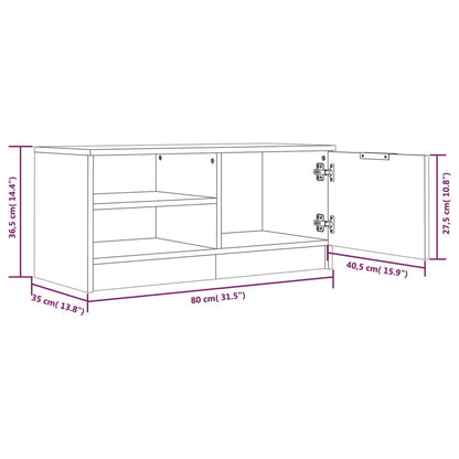 TV-Schrank Grau Sonoma 80x35x36,5 cm Holzwerkstoff