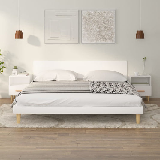 Nachttische 2 Stk. Weiß 40x35x47 cm