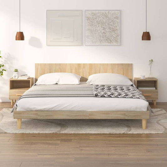 Nachttische 2 Stk. Sonoma-Eiche 40x35x47 cm