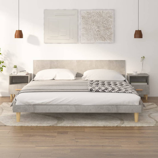 Nachttische 2 Stk. Betongrau 40x35x47 cm