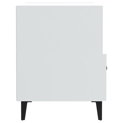 Nachttische 2 Stk. Hochglanz-Weiß Holzwerkstoff