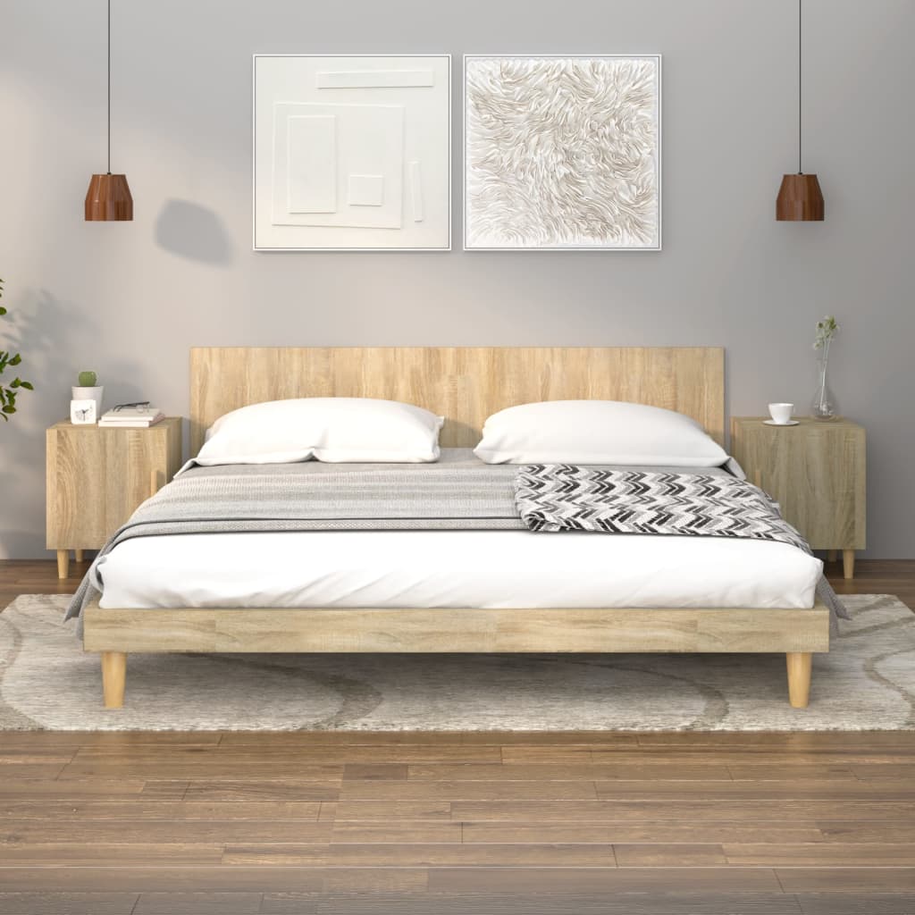 Nachttische 2 Stk. Sonoma-Eiche Holzwerkstoff