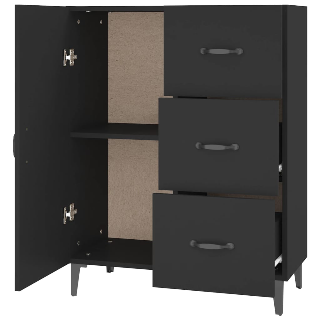 Sideboard Schwarz 69,5x34x90 cm Holzwerkstoff