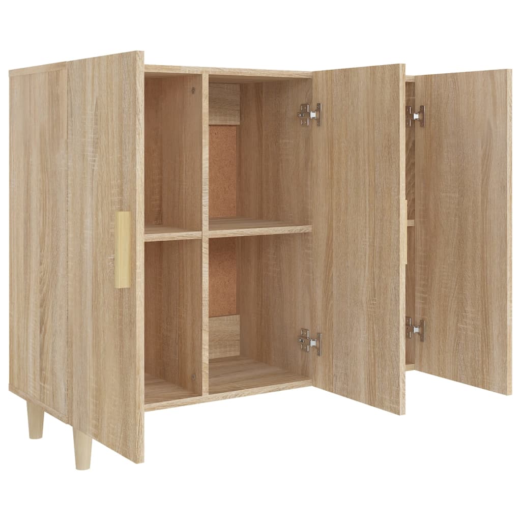 Sideboard Sonoma-Eiche 90x34x80 cm Holzwerkstoff