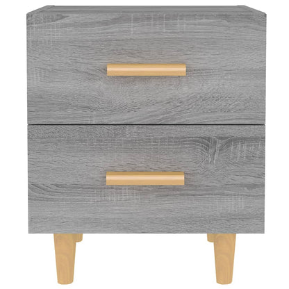 Nachttische 2 Stk. Grau Sonoma 40x35x47,5 cm