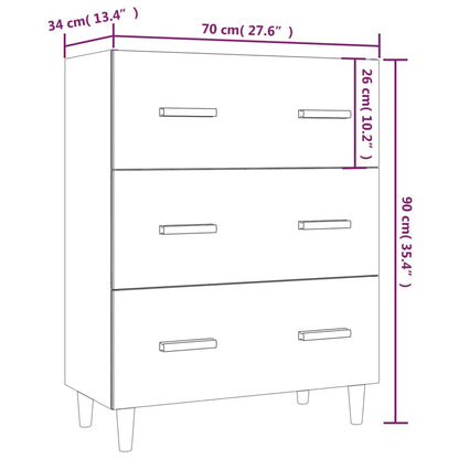 Sideboard Grau Sonoma 70x34x90 cm Holzwerkstoff