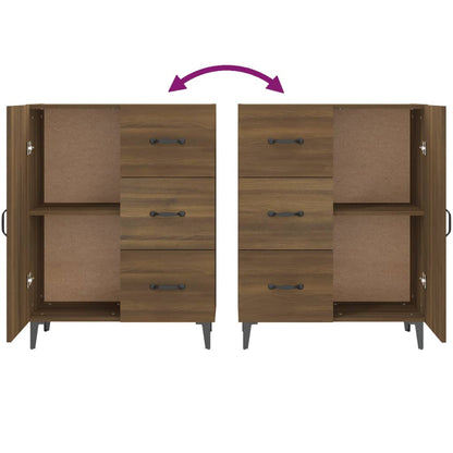 Sideboard Braun Eichen-Optik 69,5x34x90 cm Holzwerkstoff