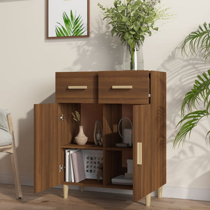Sideboard Braun Eichen-Optik 69,5x34x89 cm Holzwerkstoff