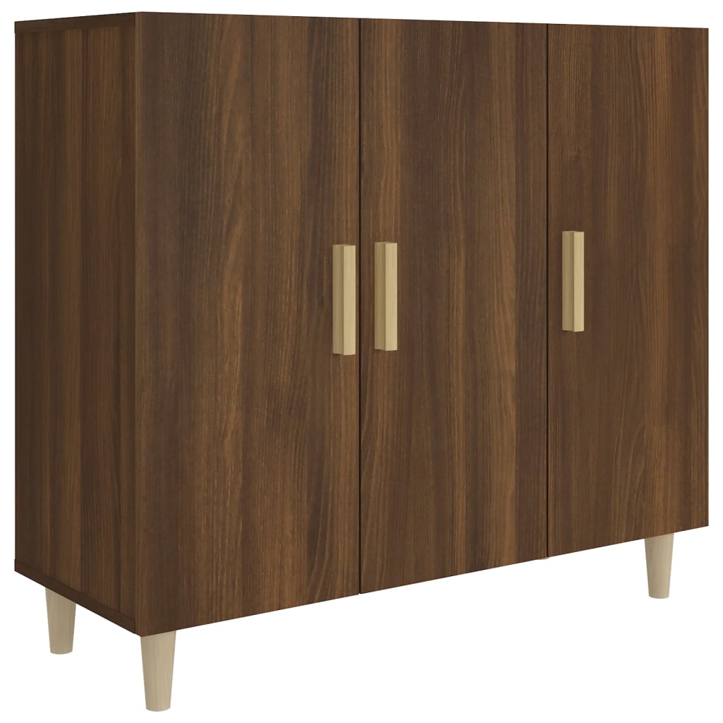 Sideboard Braun Eichen-Optik 90x34x80 cm Holzwerkstoff