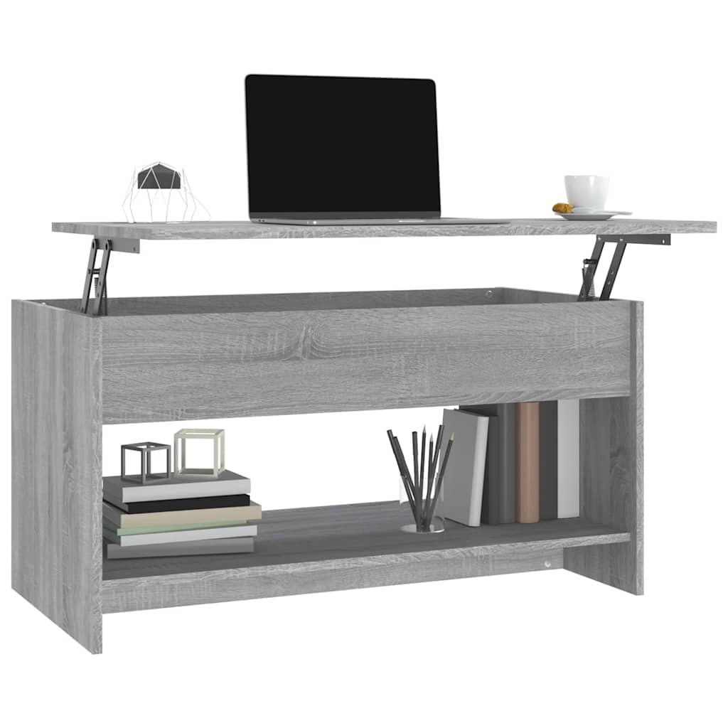 Couchtisch Grau Sonoma 102x50x52,5 cm Holzwerkstoff