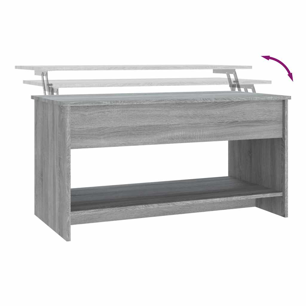 Couchtisch Grau Sonoma 102x50x52,5 cm Holzwerkstoff