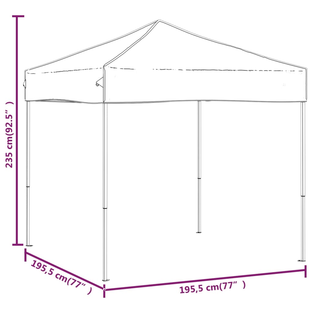 Partyzelt Faltbar Weiß 2x2 m