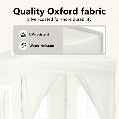 Partyzelt Faltbar mit Seitenwänden Creme 2x2 m