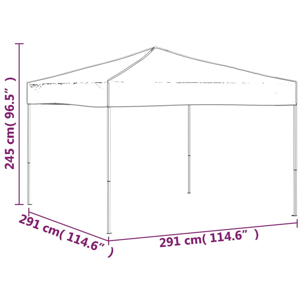 Partyzelt Faltbar Creme 3x3 m