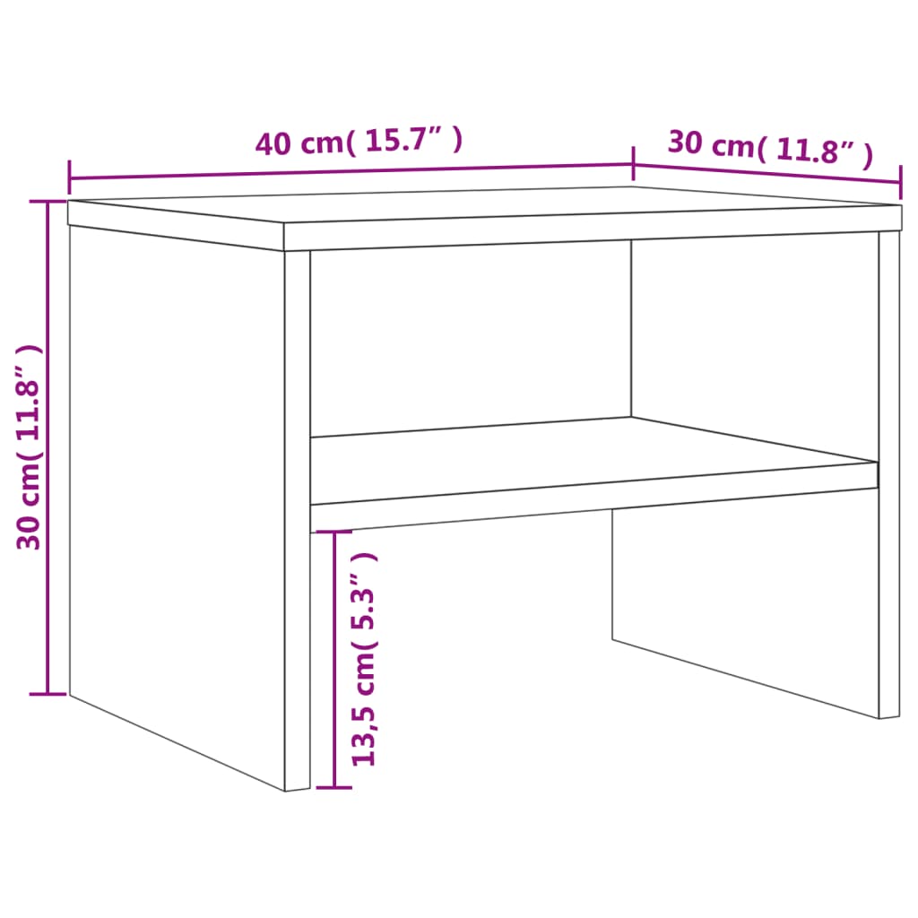 Nachttisch Braun Eichen-Optik 40x30x30 cm Holzwerkstoff