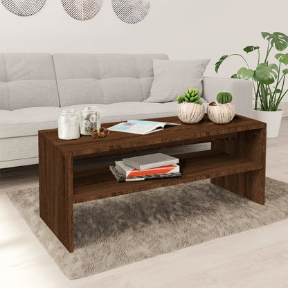 Couchtisch Braun Eichen-Optik 100x40x40 cm Holzwerkstoff