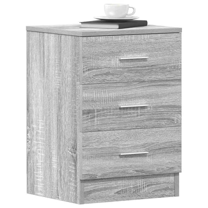 Nachttische 2 Stk. Grau Sonoma 38x35x56 cm Holzwerkstoff