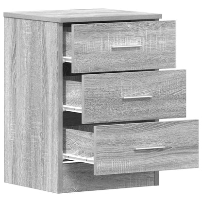 Nachttische 2 Stk. Grau Sonoma 38x35x56 cm Holzwerkstoff