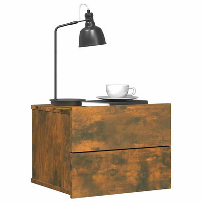 Nachttische 2 Stk. Räuchereiche 40x30x30 cm Holzwerkstoff