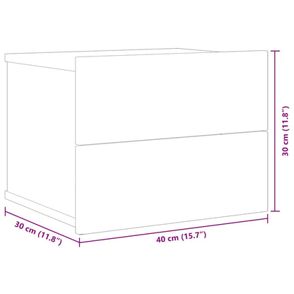 Nachttische 2 Stk. Grau Sonoma 40x30x30 cm Holzwerkstoff