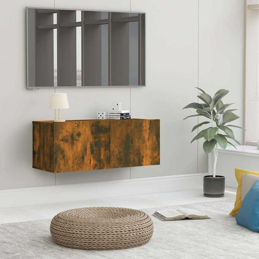 TV-Schrank Räuchereiche 80x30x30 cm Holzwerkstoff