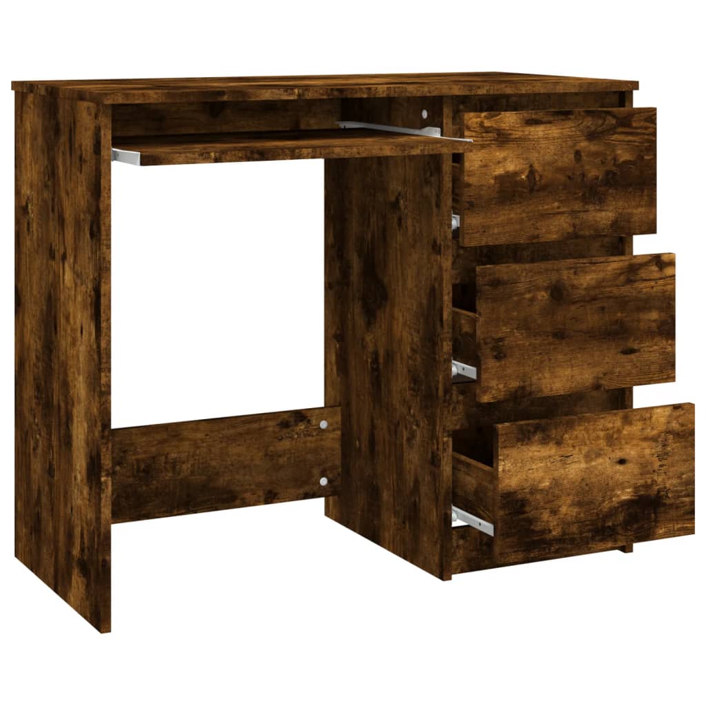 Schreibtisch Räuchereiche 90x45x76 cm Holzwerkstoff