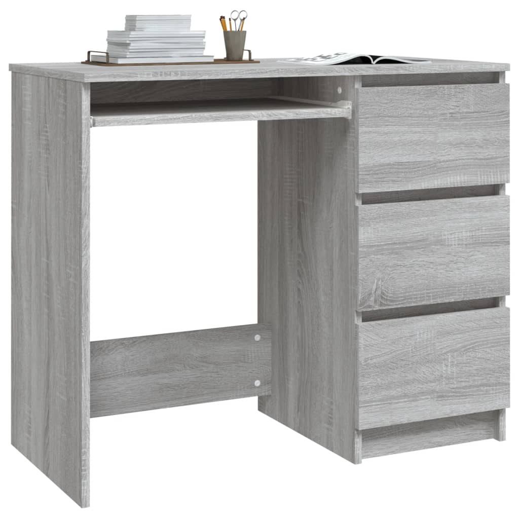 Schreibtisch Grau Sonoma 90x45x76 cm Holzwerkstoff